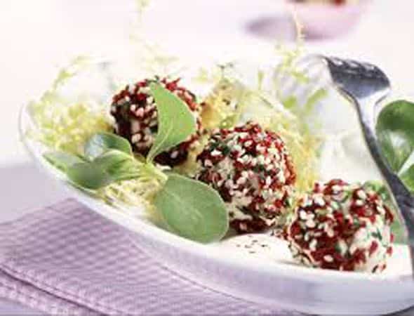boulettes de fromage de chevre au paprika