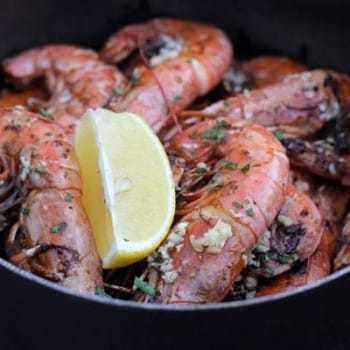 Les gambas à la vénitienne