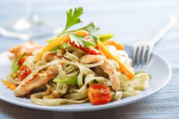 gambas sautes au tagliatelle recette