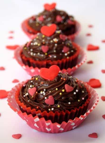 petit gâteau au chocolat de la saint valentin