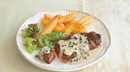 sauce au poivre vert