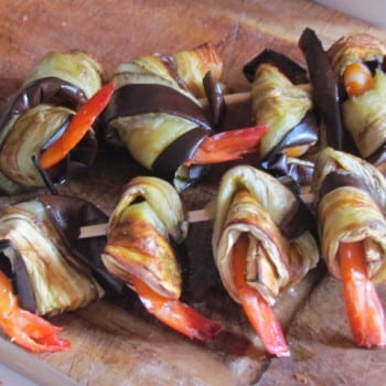 Aubergines aux crevettes: recette du Gabon