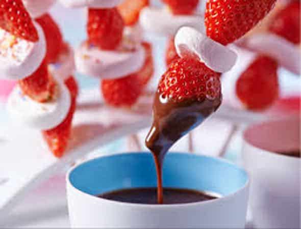 sauce au chocolat fruitée
