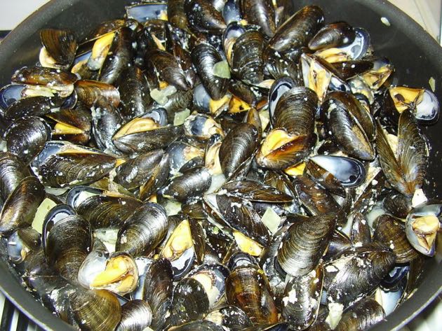 moules au pastis. vous réussirez toujours cette recette