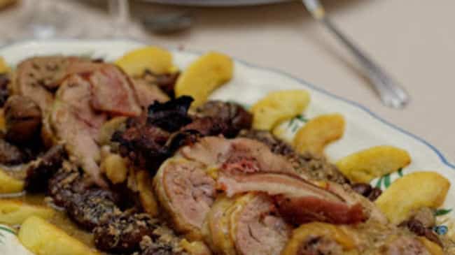 filet de pintade, chicon et foie gras