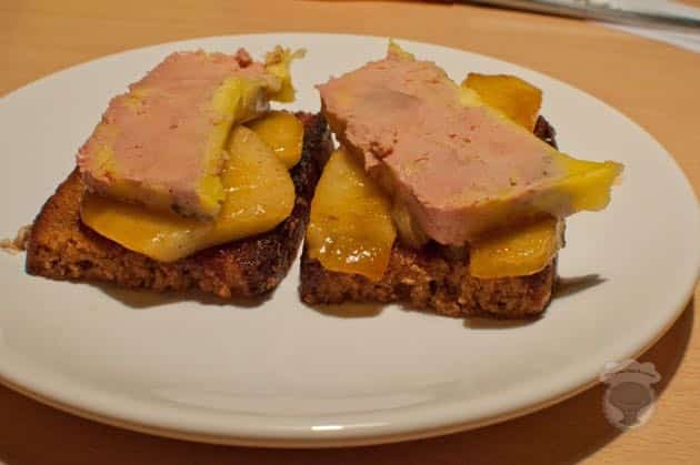 foie gras aux poires