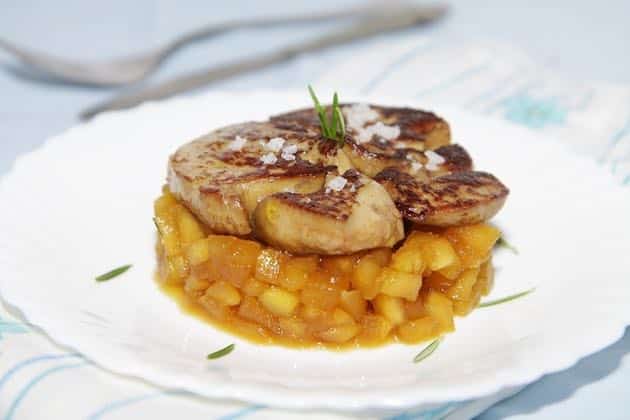 foie gras chaud aux pommes