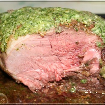 gigot d'agneau en croute d'herbes