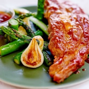 Saltimbocca de veau aux deux asperges