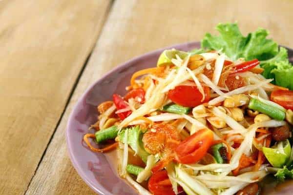 papaya salade, papaya pok pok