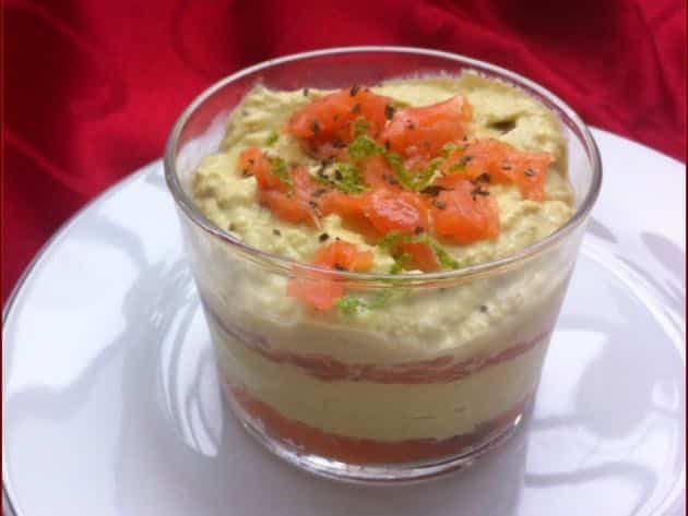 mousse d'asperge au saumon fumé