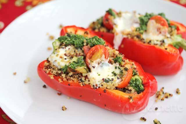 petits poivrons farcis à la mozarella