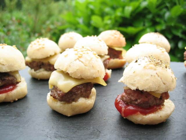 mini burger au poulet