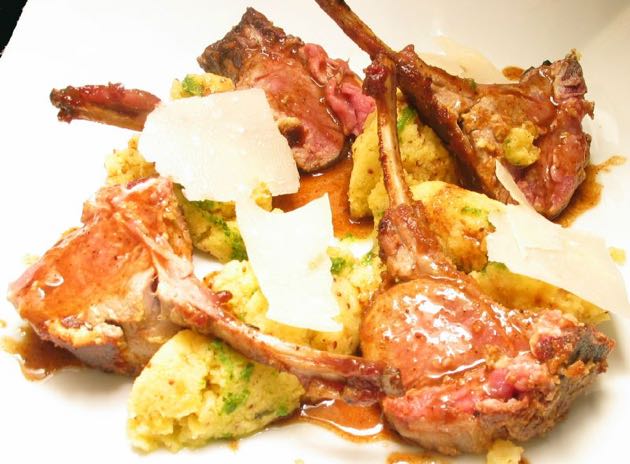carré d’agneau à la moutarde