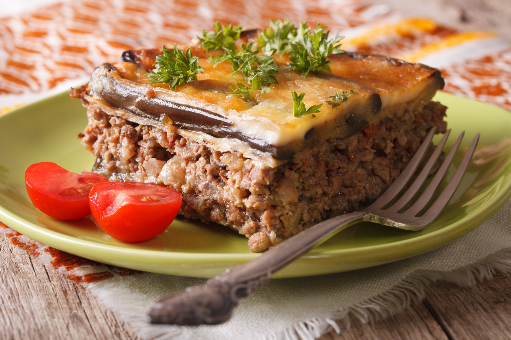 Gratin d'aubergines à la viande hachée