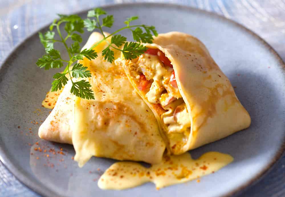 wrap de poulet au curry