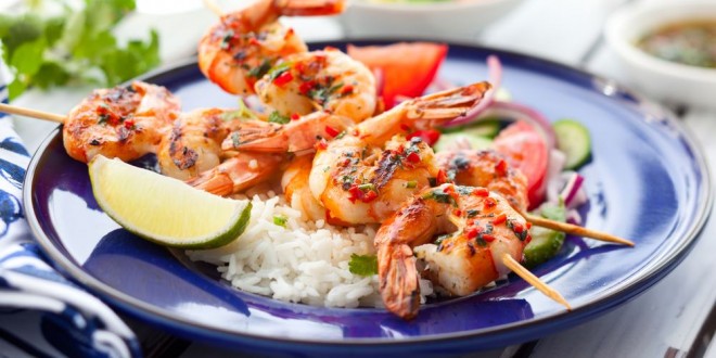 brochettes de crevettes à la margarita