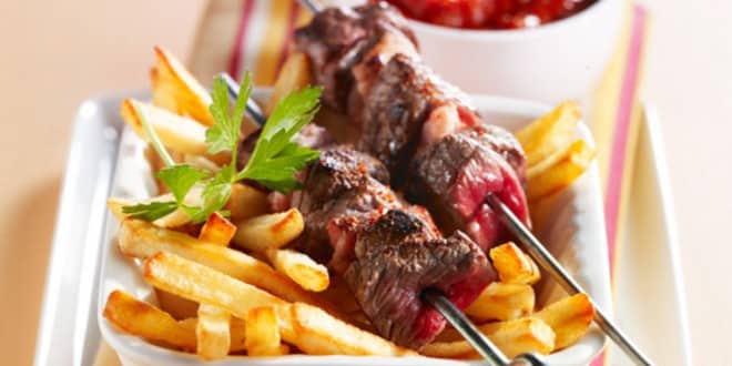brochettes de bœuf