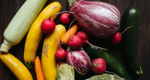 fresh colorful vegetables on table