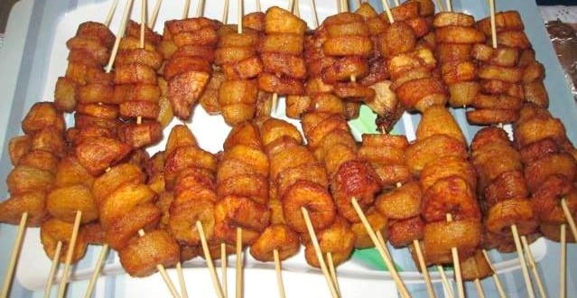 brochettes de banane