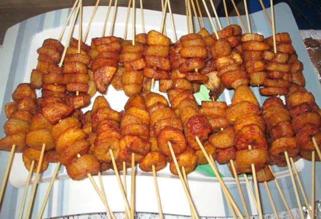 brochettes de banane