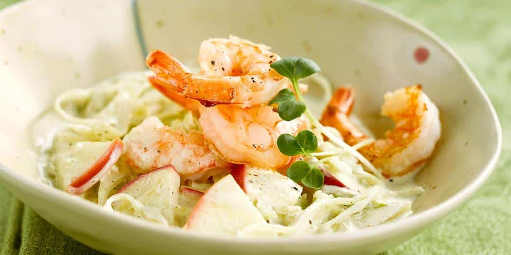 Salade de chou aux crevettes