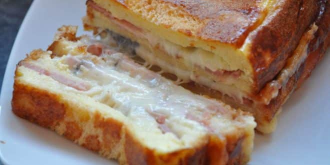 croque cake au jambon et au fromage