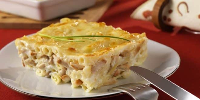 gratin de poulet aux champignons