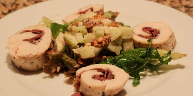 roulade de poulet au foie