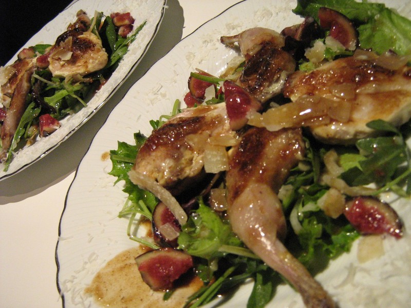 Salade de caille au foie gras