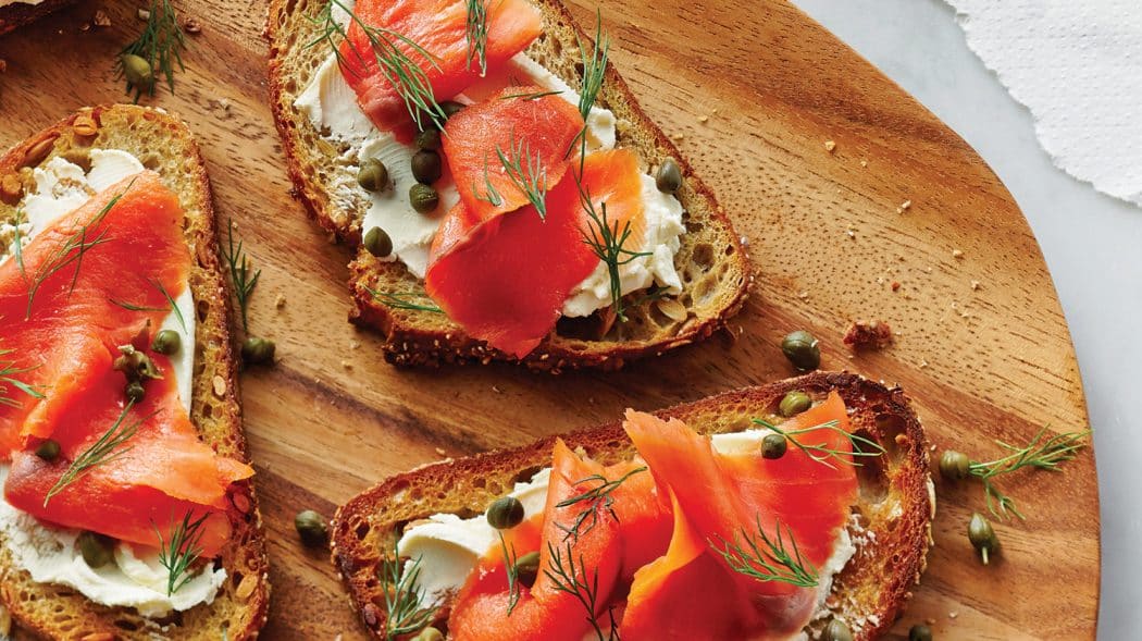 toast au saumon et fromage