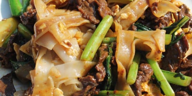 pâtes aux légumes et boeuf