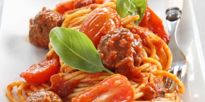 spaghettis aux boulettes de viande recette