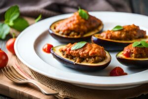 aubergines farcis viande hache l recette