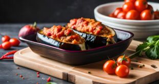 aubergines farcis à la viande hachée