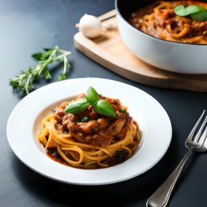 tagliatelle aux aubergines C recette