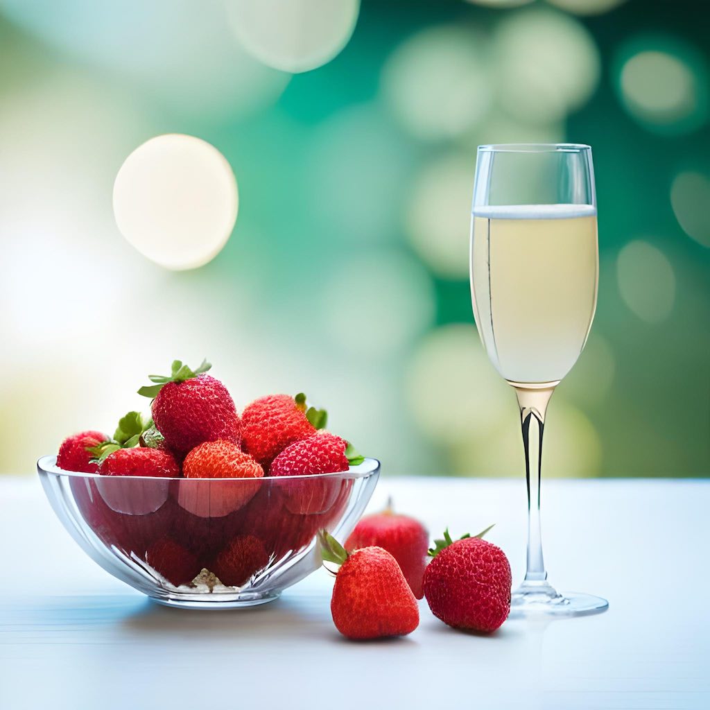 fraises au champagne