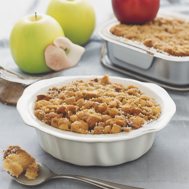 Un crumble aux pommes pour 2