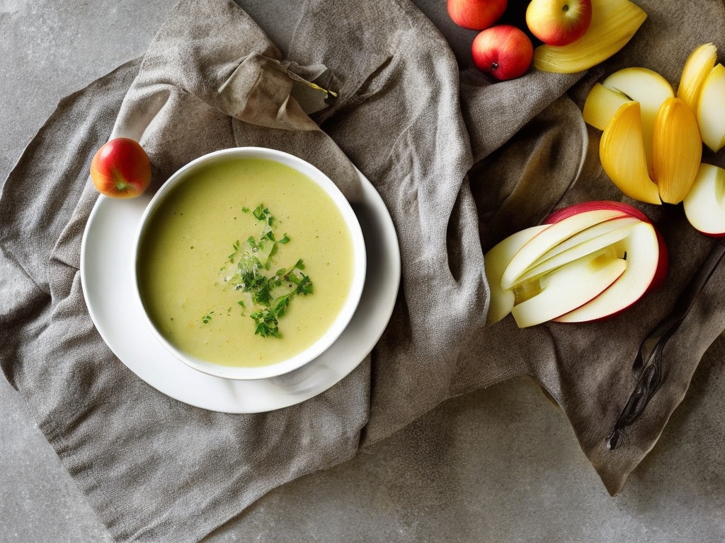 Soupe aux chicons et aux pommes caramélisés